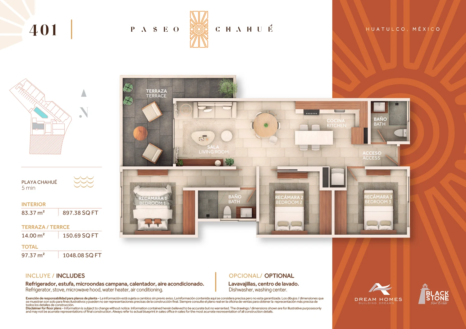 Floor Plan 3-Bedroom Apartment — Tower B